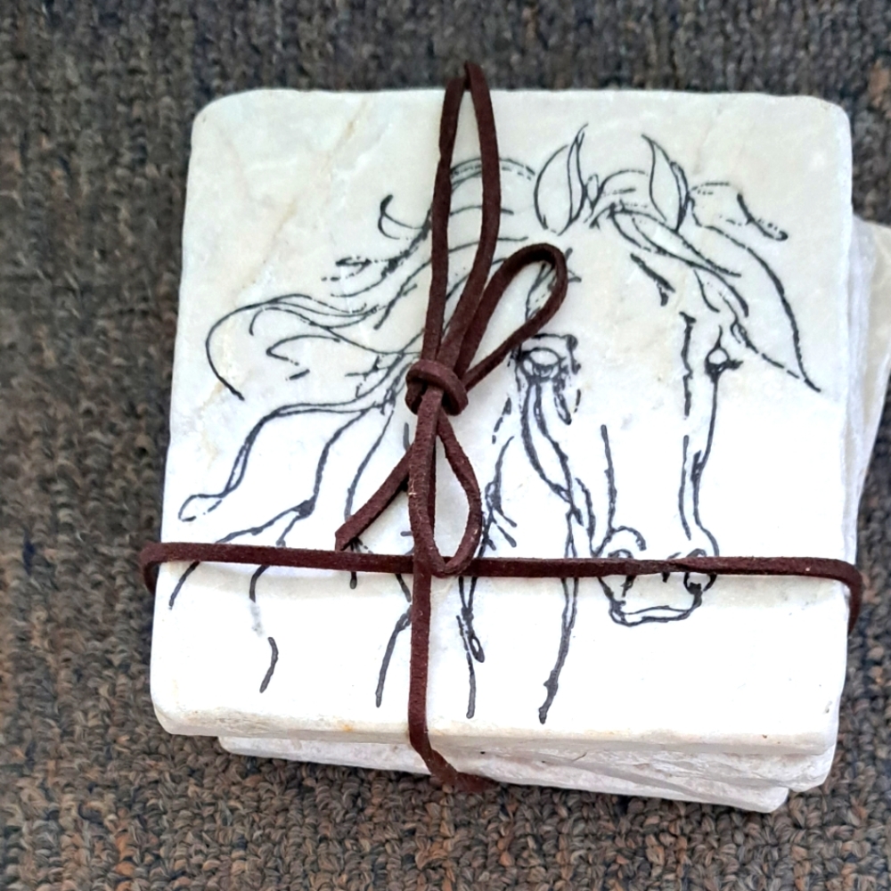 Marble coasters equestrian